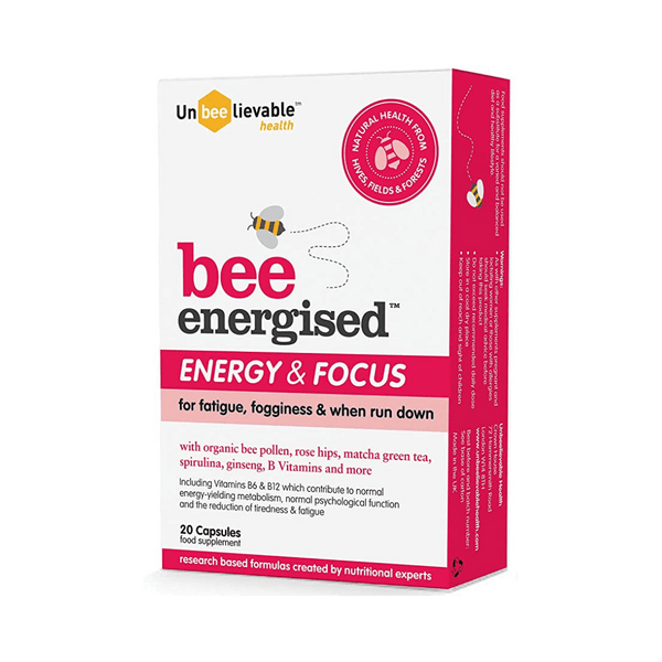 Bee Energised Energy and Focus - 20 Capsules - Unbeelievable Health